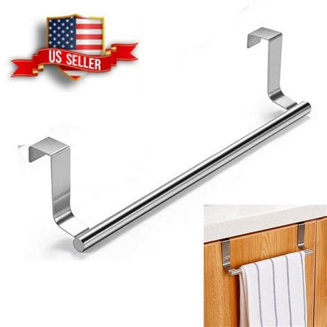 onyx stainless steel over the cabinet rack|Over The Door Towel Rack, Kitchen Towel Holder for Kitchen .